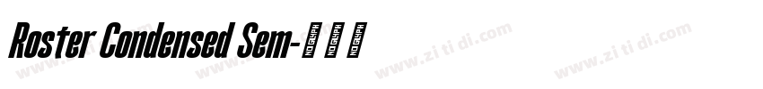 Roster Condensed Sem字体转换